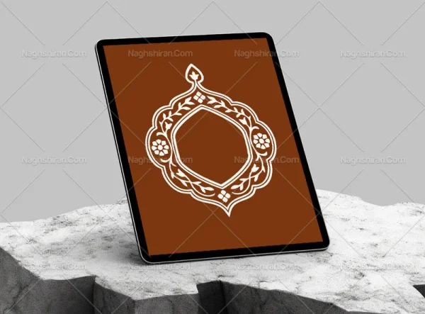 حاشیه طرح ترنج سنتی سفید