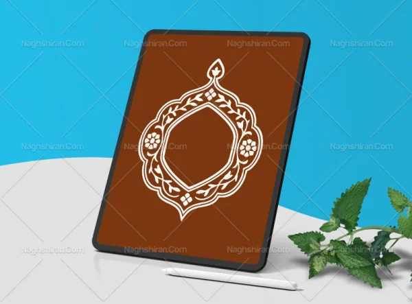 حاشیه طرح ترنج سنتی سفید