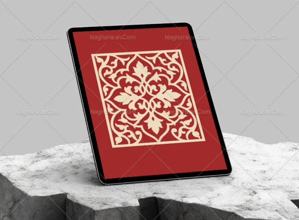 وکتور موتیف طرح سنتی قرمز
