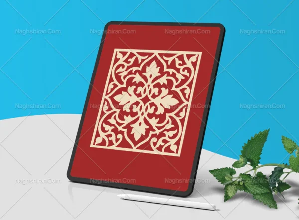 وکتور موتیف طرح سنتی قرمز