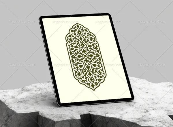وکتور طرح قلمدان تذهیب