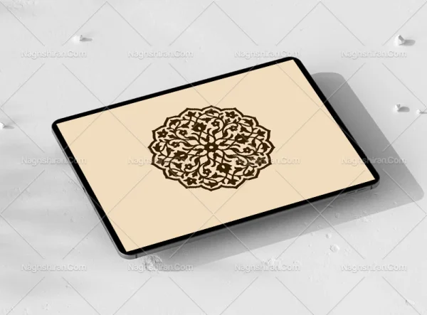 وکتور نشان طرح تذهیب