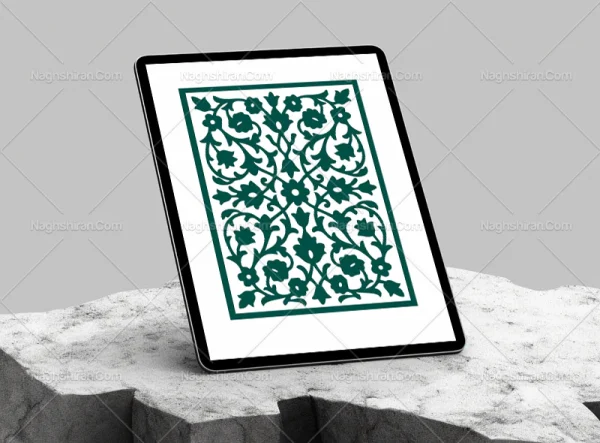 وکتور واگیره حاشیه ختایی سبز