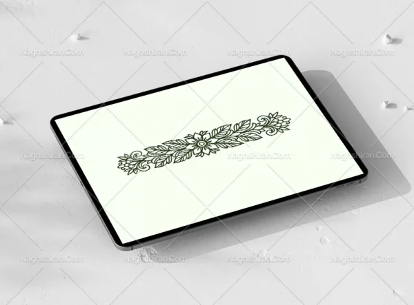 واگیره حاشیه طرح گل و بوته