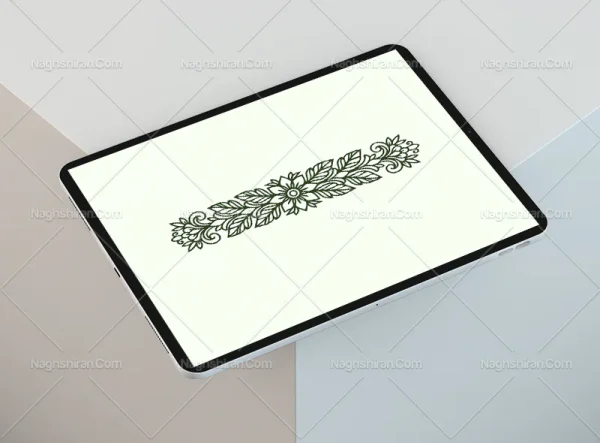واگیره حاشیه طرح گل و بوته