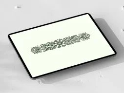 واگیره حاشیه طرح گل و بوته