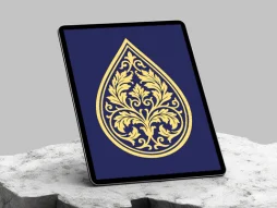 وکتور نشان طرح برگ لوتوس