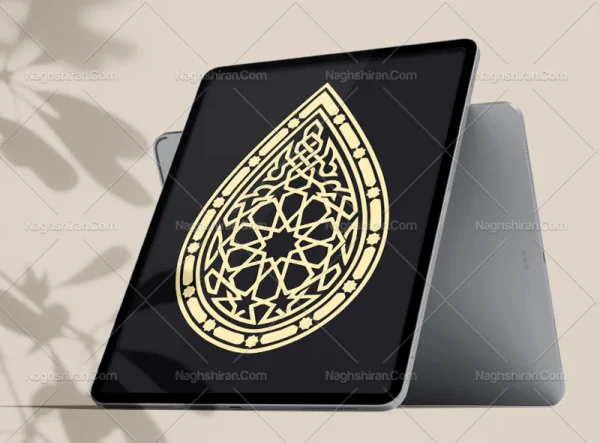 وکتور نشان طرح نقوش هندسی رایگان