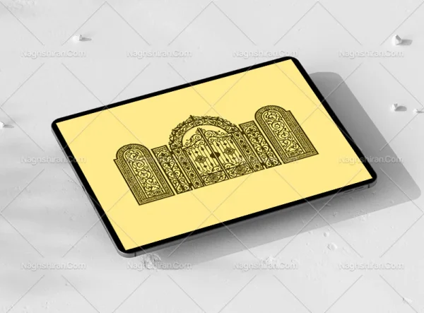نقوش در طرح فلزی سنتی