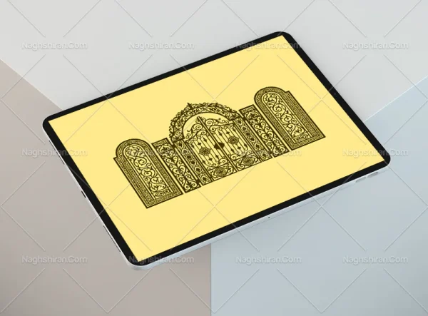 نقوش در طرح فلزی سنتی