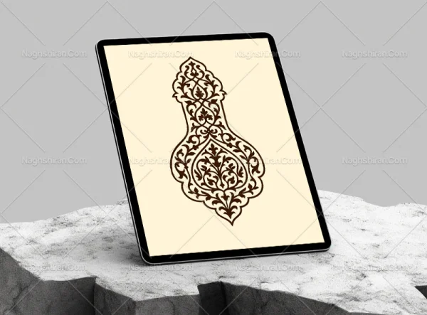 وکتور قلمدان اسلیمی طرح خاص