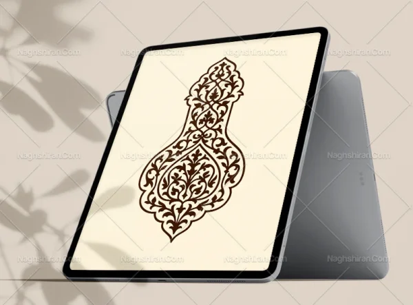 وکتور قلمدان اسلیمی طرح خاص