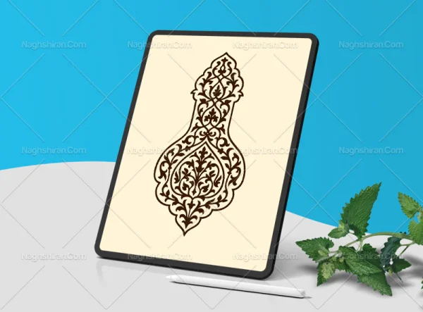 وکتور قلمدان اسلیمی طرح خاص