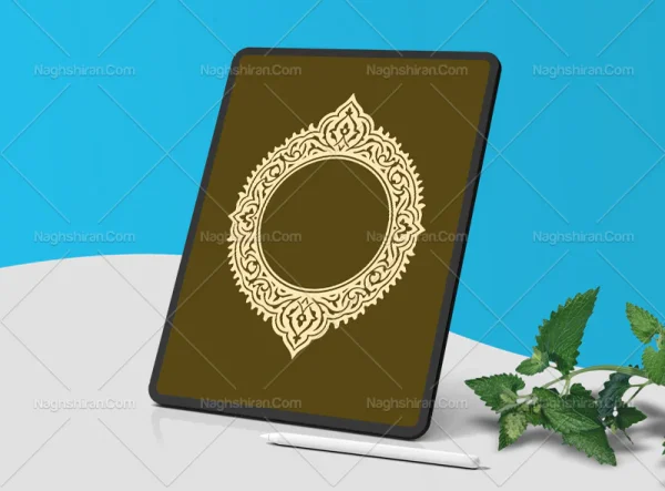 وکتور حاشیه طرح ترنج ساده