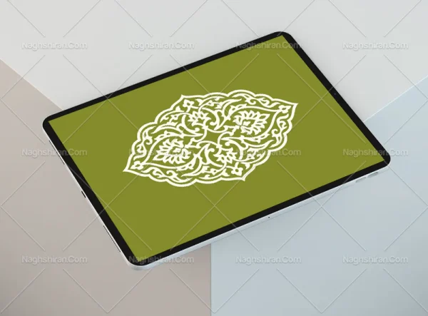 وکتور ترنج با گل شاه عباسی