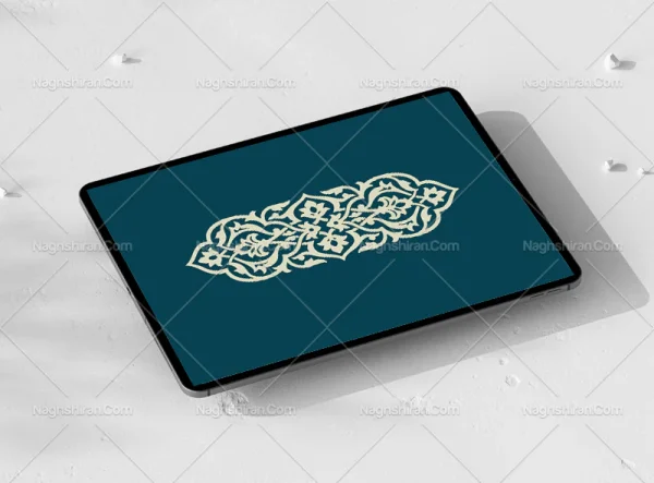 وکتور قلمدان نقوش تذهیب