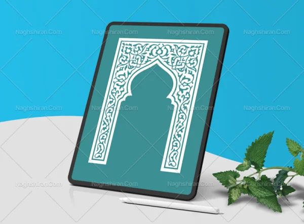 وکتور محراب نقوش اسلیمی