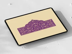 وکتور طرح محراب سنتی بنفش