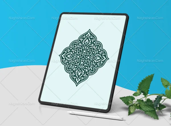 وکتور ترنج نقوش اسلیمی ختایی