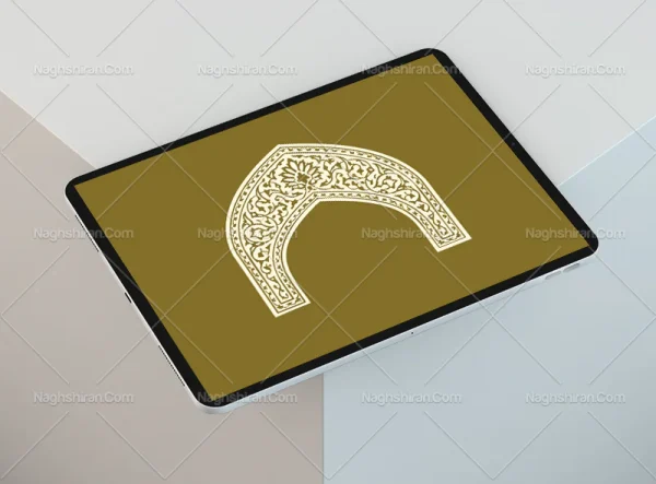 وکتور محراب طرح اسلیمی توخالی