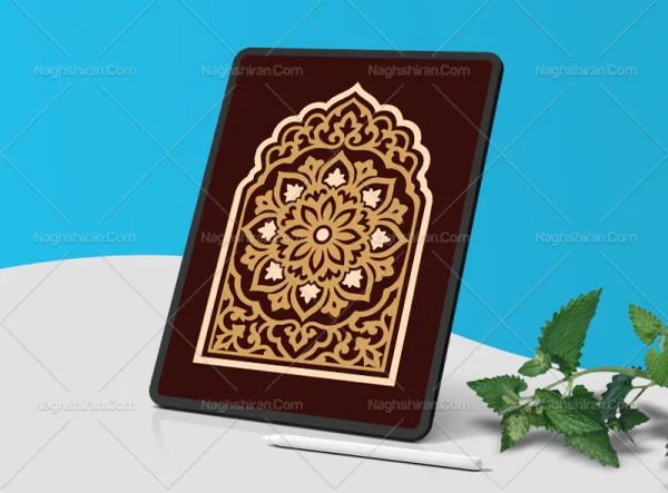 وکتور طرح محراب نقوش سنتی