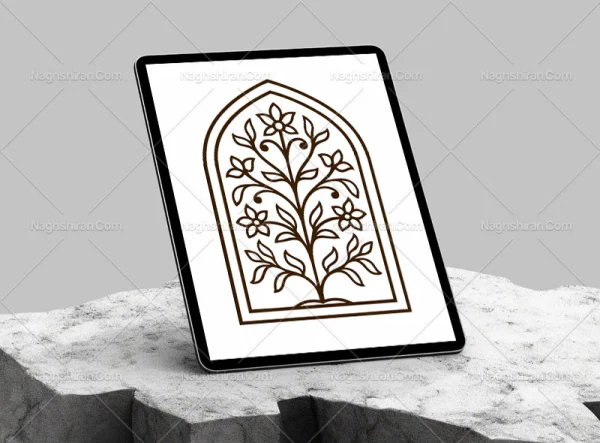 وکتور محراب نقوش توخالی ساده رایگان