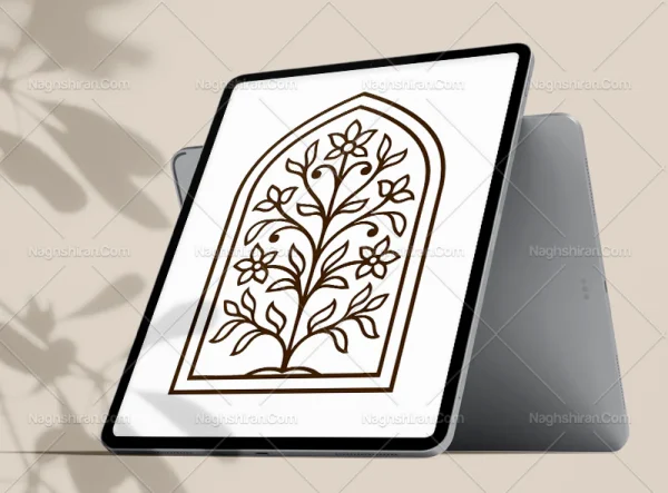 وکتور محراب نقوش توخالی ساده رایگان