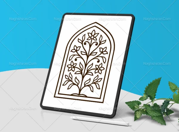وکتور محراب نقوش توخالی ساده رایگان