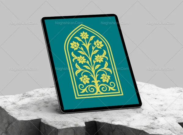 وکتور محراب گل های ختایی رایگان