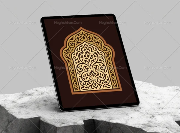 وکتور طرح محراب نقوش اسلیمی