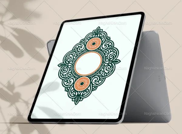 وکتور طرح ترنج نقوش سنتی