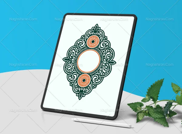 وکتور طرح ترنج نقوش سنتی