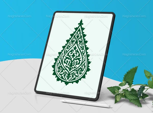 وکتور نشان نقوش سنتی خلاقانه
