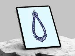 وکتور حاشیه متن نقوش اسلیمی سنتی