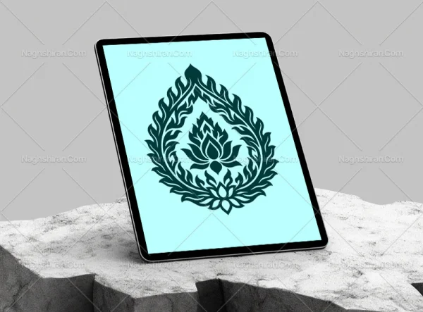 وکتور نشان گل شاه عباسی خلاقانه