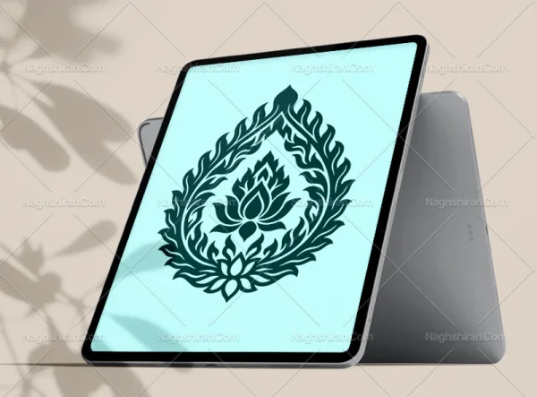 وکتور نشان گل شاه عباسی خلاقانه
