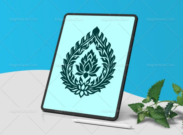 وکتور نشان گل شاه عباسی خلاقانه