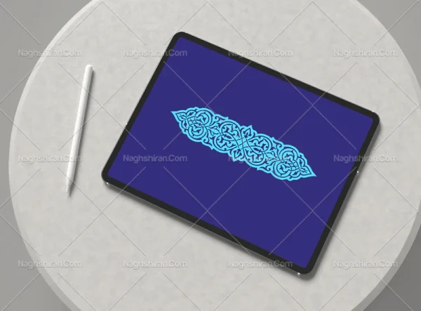 وکتور قلمدانی طرح اسلیمی