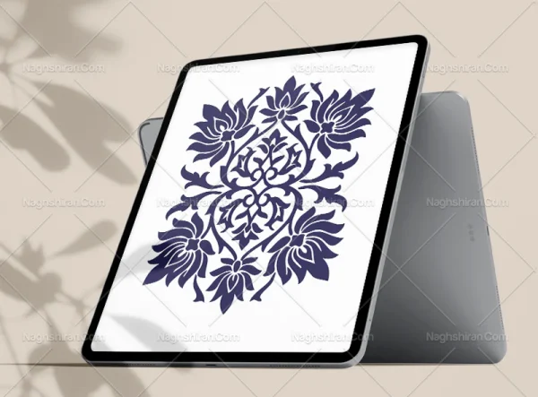 وکتور موتیف گل شاه عباسی