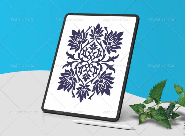وکتور موتیف گل شاه عباسی