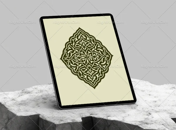 وکتور ترنج نقوش اسلیمی ساده