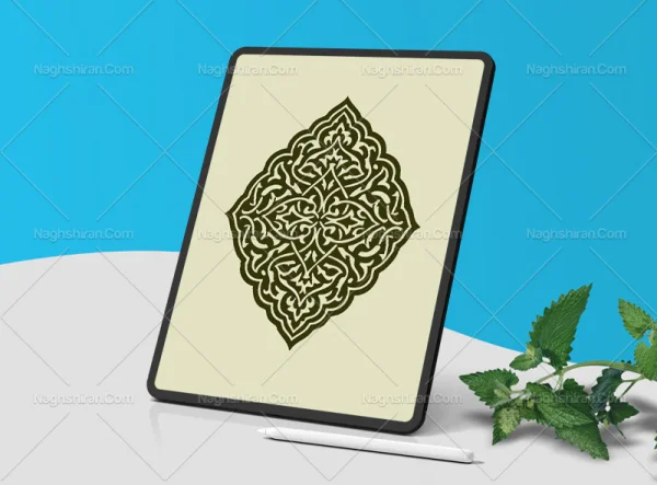 وکتور ترنج نقوش اسلیمی ساده