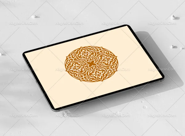 وکتور نشان نقوش اسلیمی دایره