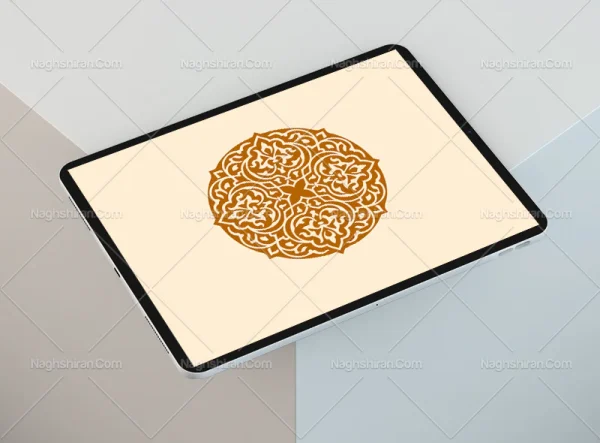 وکتور نشان نقوش اسلیمی دایره