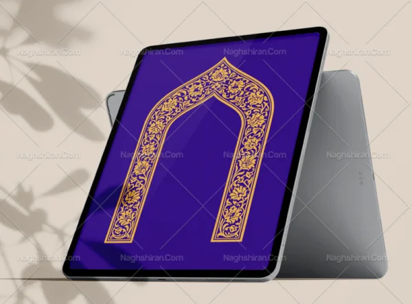 وکتور محراب گل های شاه عباسی