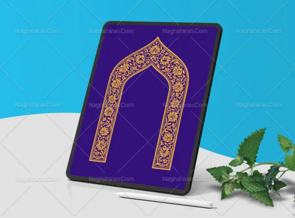 وکتور محراب گل های شاه عباسی