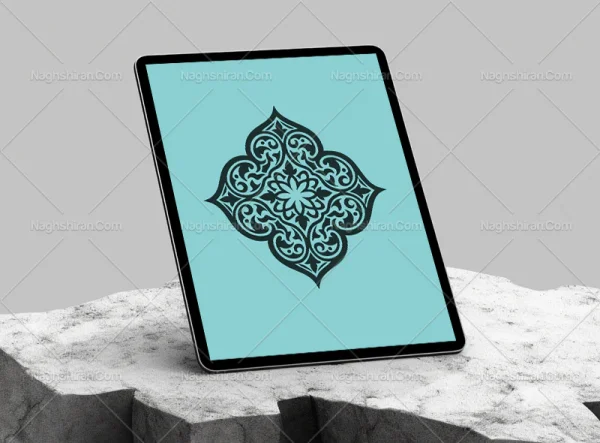 وکتور طرح نشان اسلیمی ساده