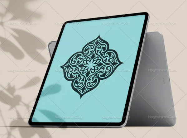 وکتور طرح نشان اسلیمی ساده