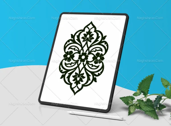 وکتور ترنج گل های ختایی