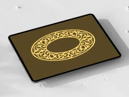 وکتور حاشیه اسلیمی بیضی